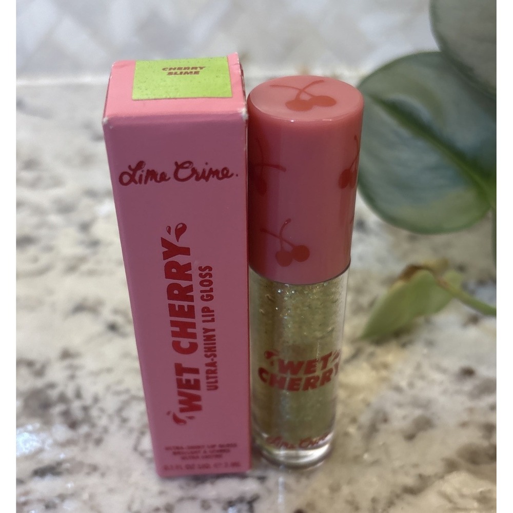 LIME CRIME WET CHERRY ULTRA-SHINY LIP GLOSS CHERRY SLIME 0.1fl‎ oz/3ml NEW
